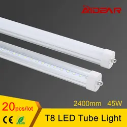 Наличии в США Высокое качество Заводская цена 8ft T8 Led Light Tube один Pin Fa8 2400 мм трубы Fedex Бесплатная доставка