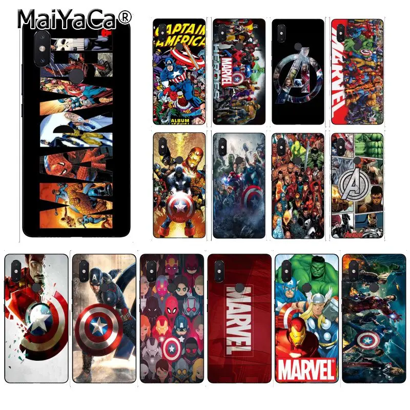 

MaiYaCa Marvel Superheroes The Avengers Phone Case for Xiaomi Redmi4X 6A S2 Go Redmi 5 5Plus Note4 Note5 7 Note6Pro