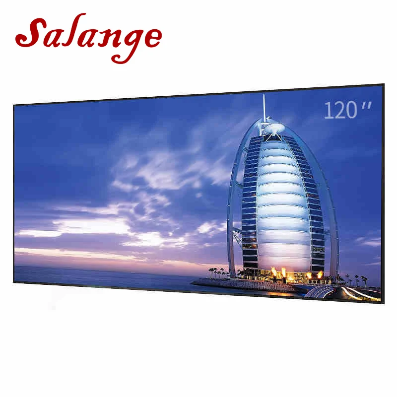 

Salange Projector Screen PVC Fold Anti-Crease 100 120 inch Portable Projection Screen for Short Throw DLP Laser Projector