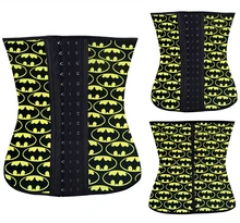 2015 NEW batman Waist Workout Cincher Underbust Corset Steel Boned Body Shaper Shapewear latex rubber Corset XS-3XL Women girl