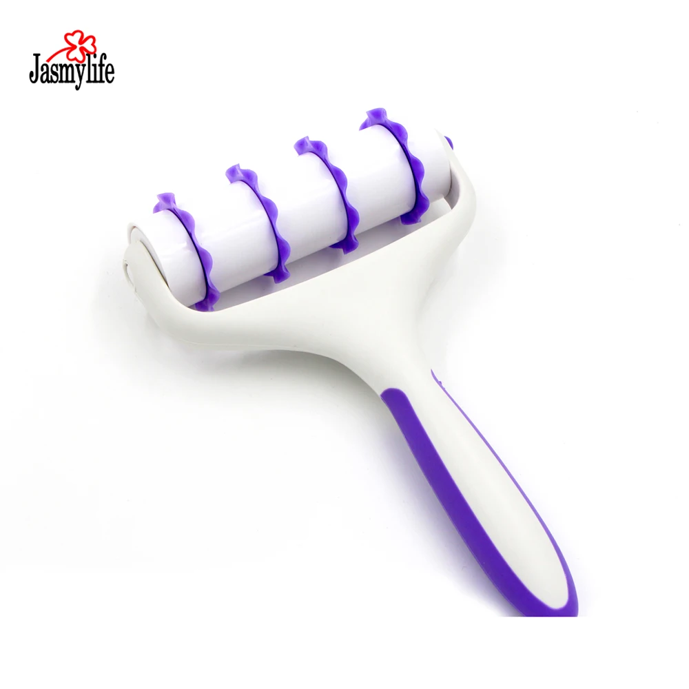 Torta Che Decora Gli Attrezzi Del Fondente Striscia di Nastro della Taglierina di Sugarcraft Torta di Plastica Mattarello Modello Goffratrice Roller Set di Strumenti di Cottura