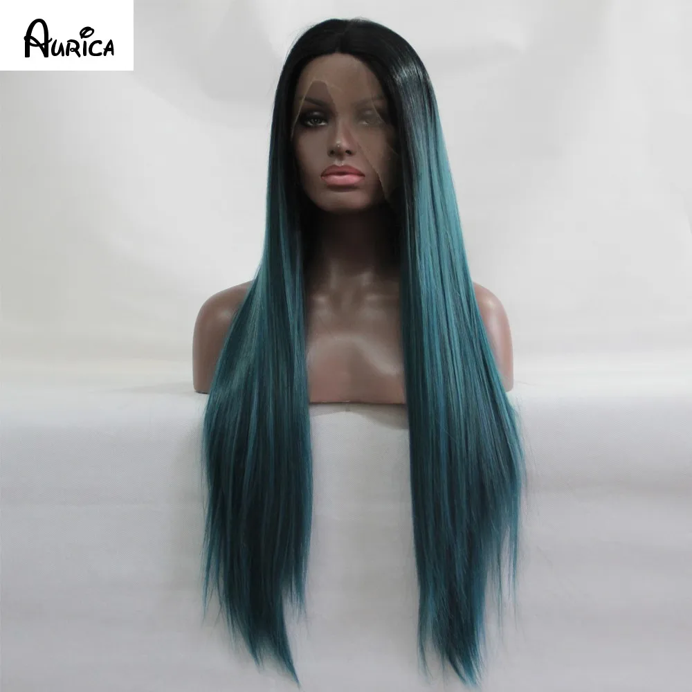 Aurica Fshion Natural Dark Brown Roots Ombre Blonde Short Bob Heat