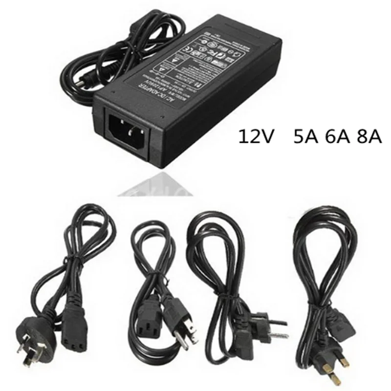 Светодиодный драйвер 12В 1A 2A 3A 5A 6A 8A 10A 60W 100W 120W Питание AC 220V DC/DC 12V LED трансформаторы
