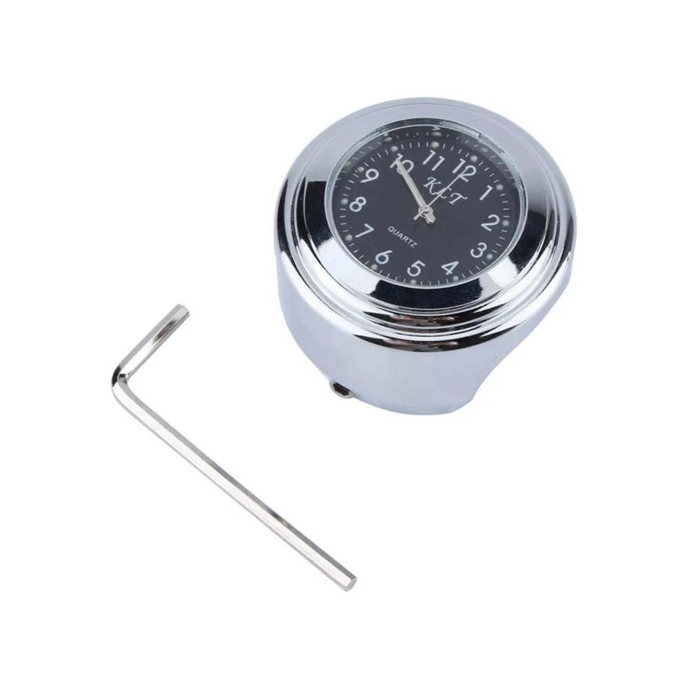 7 8 CNC Chrome Motorcycle Handlebar Top Mount Clock Watch Fit For Harley Davidson Softail Sportster