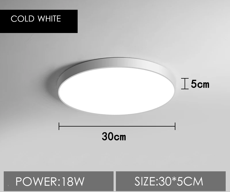 Светодиодный потолочный светильник современная лампа для гостиной светильник для спальни кухни поверхностное крепление скрытая панель Пульт дистанционного управления - Цвет корпуса: cold white