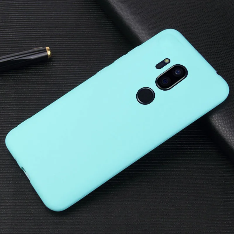 Цвет матовый конфетный, TPU чехол для LG G8 G7 G6 G5 G4 стилус G3mini Stylo 4 V10 V20 V30 V40 ультра тонкий прозрачный мягкий чехол - Цвет: Blue TPU