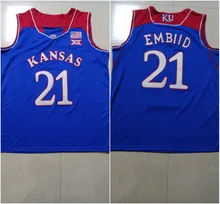 

21 Joel Embiid bule 2017 Basketball Jersey Embroidery Stitched Custom Number name Jerseys