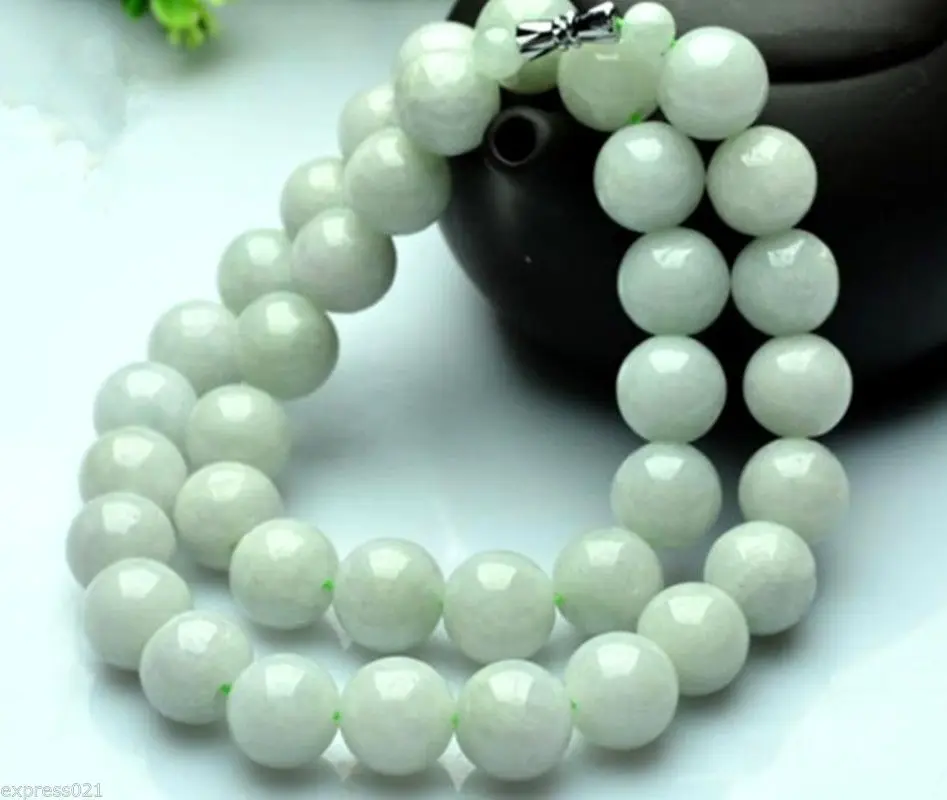 

bjc 0002722 A Grade 100% Natural Jade/Jadeite Beads Necklace