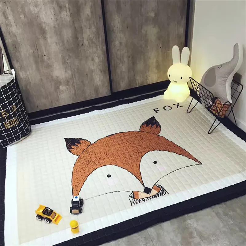 

Developing Mat 145x195cm Folding Non-slip Cartoon Animal Integral Baby Rug Crawl Nordic Style Bedroom Baby Carpet Children's Rug