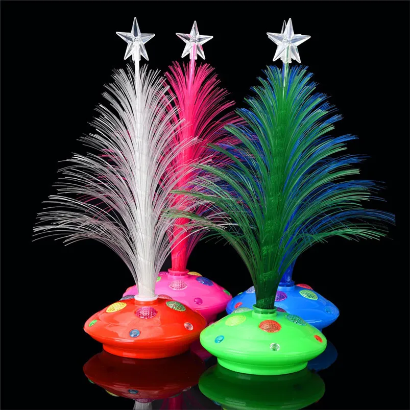 New LED Colorful Changing Mini Christmas Tree Decoration Table Party Charm Desk Decorations Gift for Home decor #4o26#f (8)