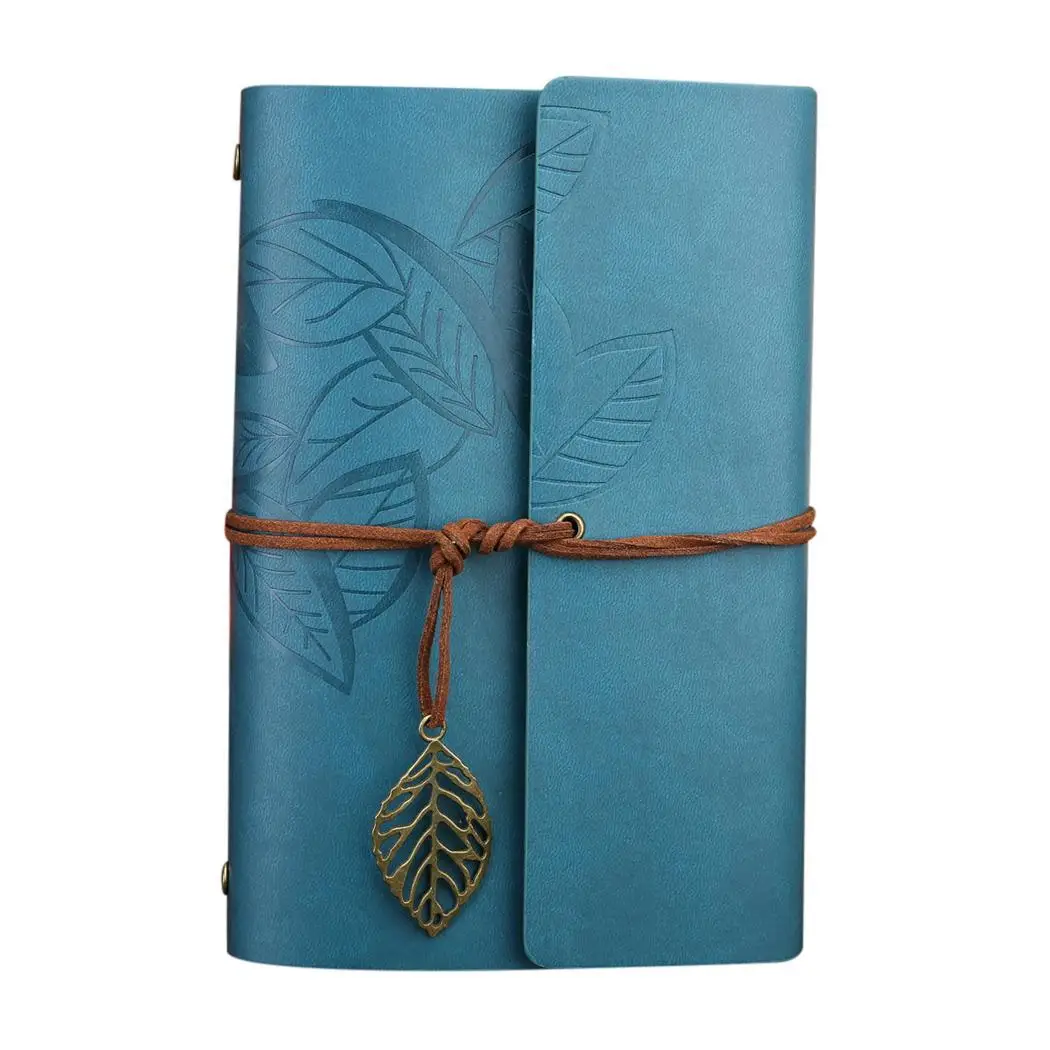 

165mm x 220mm Artificial Leather Cover Travel Retro Style Paper Notebook 0.5kg