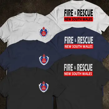 

New South Wales Firefighter Fire Department Rescue Rare AUSTRALIA Logo T-Shirt