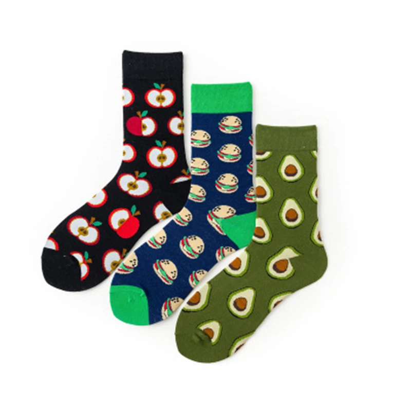 Индивидуальное качество-это красная пара вязальных носков для завтрака, авокадо, усыпанные яйца суши-еда, прекрасные уникальные носки