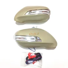 Светодиодный зеркальный фонарь заднего вида с крышкой, DRL+ желтый чехол для указателей поворота для Lexus LS460 2006~ 09 и LS600hL 2007~ 09 LHD