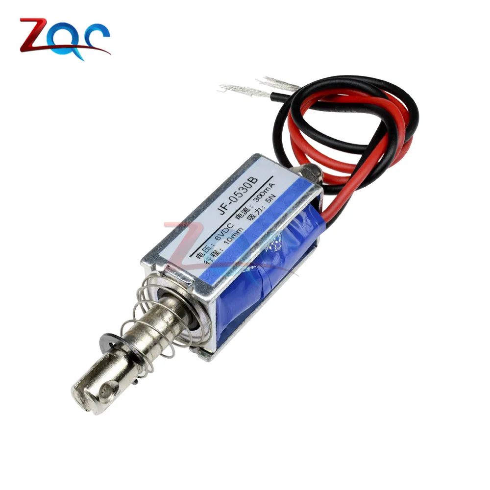 

JF-0530B DC 6V 12V 24V Push&Pull type gangbei-0530B Open Frame Electromagnet keepping Force 5N travel 10mm Linear Solenoid