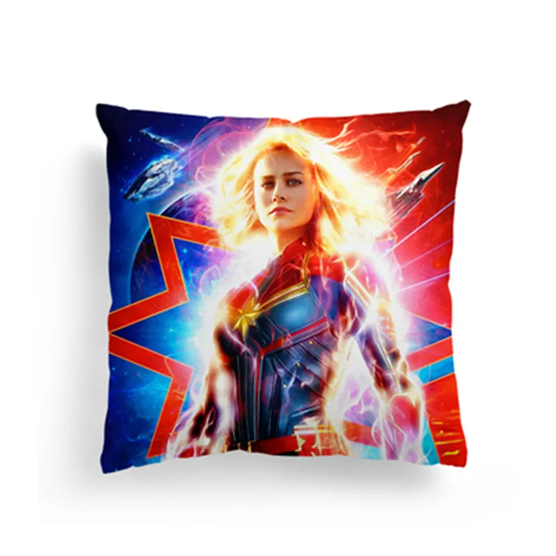 

55X55CM Avengers:Infinity War Warbird Carol Danvers Square Anime Figures Pillow Cushion Action Figure Home Decoration X1112