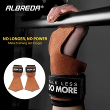 ALBREDA 1 пара фитнес-Стабилизатор ладони противоскользящая Прочная рукоятка для рук протектор обертывание перчатки тренажерный зал Лифт тренировочная спортивная одежда