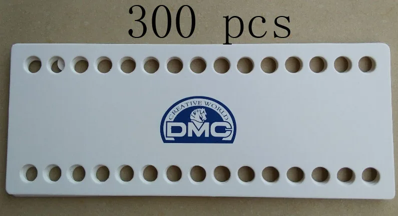 Вышивка крестиком пустая DMC Резьбовая доска органайзер для ниток 30 отверстий, толстая белая карта Резьбовая доска крестиком аксессуары - Цвет: no numbers 300pcs