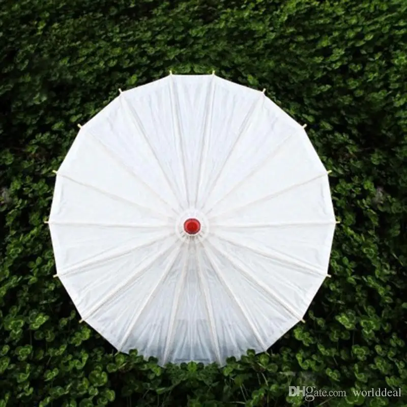  20pcs/lot Wedding Bridal Paper Umbrella Handmade Pure Color Parasols With Bamboo Handle Party Festival Favor H105L
