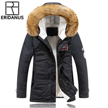 Новинка, Зимняя парка, длинная мужская повседневная куртка с воротником, зимние стеганые куртки с хлопковой подкладкой, верхняя одежда, длинное пальто с капюшоном, тонкое, большое, X602