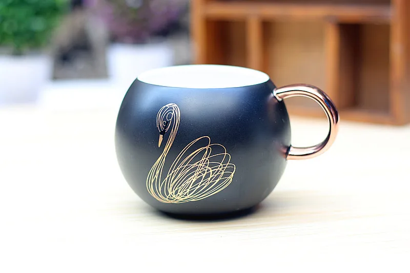 OUSSIRRO животные Лебедь керамические кружки Милая кофейная кружка с изображениями животных чайник чашка на день рождения Рождественский подарок