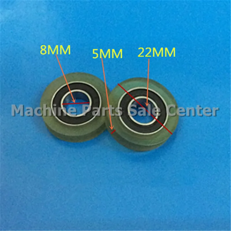 

SWMAKER 8*22*5mm F type plastic nylon package pulley with bearing 688 Polyurethane for flat Flat roller wheel