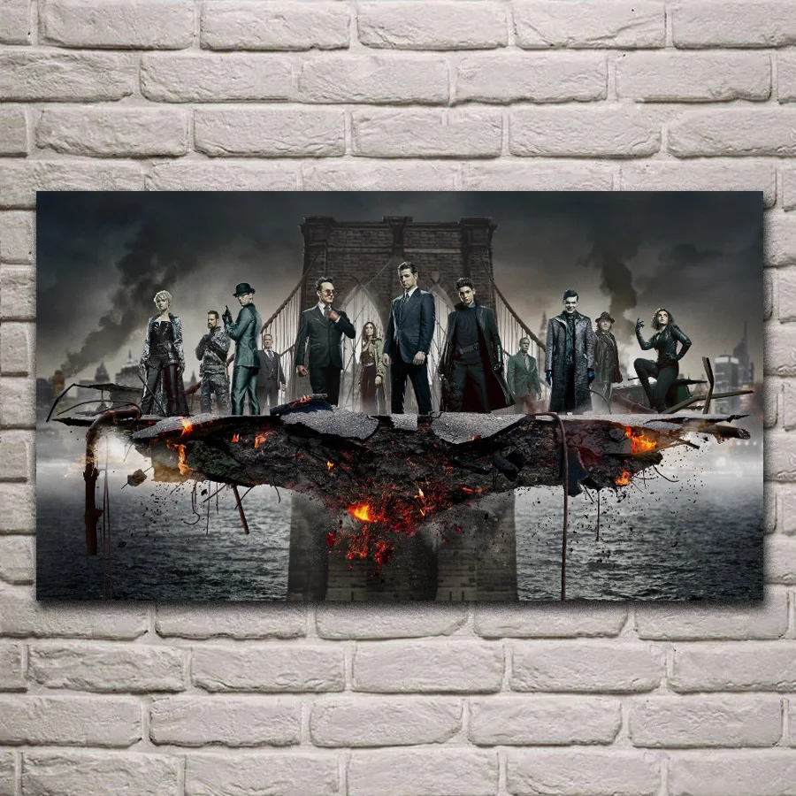 

gotham season 5 2019 tv fan art living room decor home wall art decor wood frame fabric posters KH455
