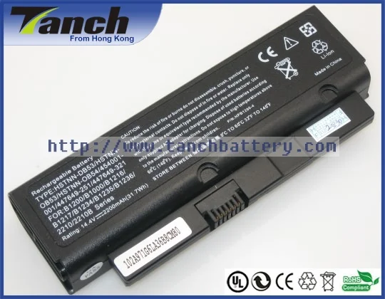 

Laptop batteries for HP COMPAQ HSTNN-DB53 HSTNN-OB53 447649-251 454001-001 2210b Presario B1208TU B1203TU 14.4V 4 cell