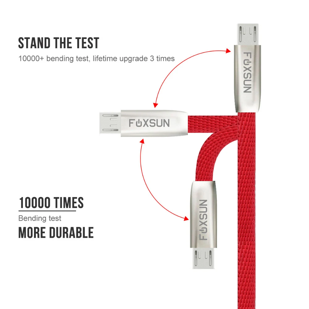 الزنك سبائك النايلون مضفر USB سريع شحن كابل بيانات 2.4A سريع شاحن آيفون X XS XR 8 7 6 5 باد ، الروبوت الهواتف المحمولة