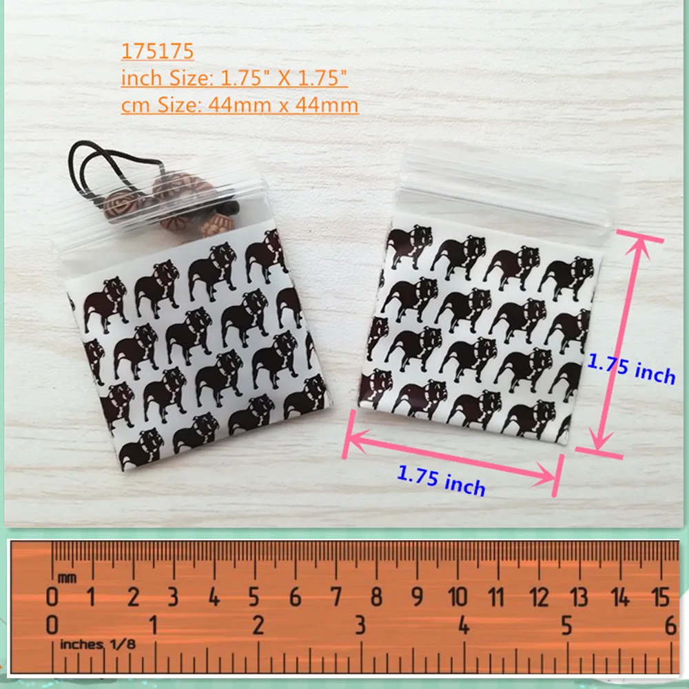 400 Baggies Self Zip Mini Poly Plastic 4 Design Plastic Packaging Ziplock Baggies 175175 1.75"X1.75" Drop Fast Shipping 4
