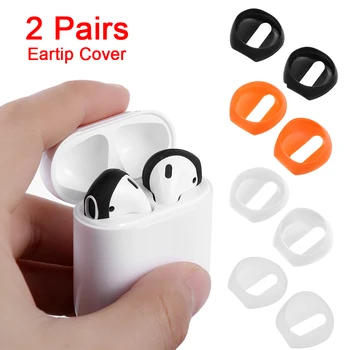 

2 pairs Soft Ultra Thin Earphone Tips Anti Slip Earbud New Fashion Color Silicone Earphone Case Covers For Apple AirPods Earpods