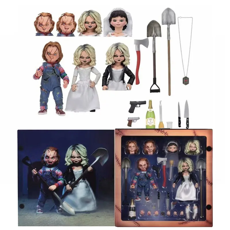 Фигурки NECA Bride Of Чаки Ultimate Тиффани фигурки счастливые из ПВХ экшн страшные