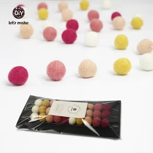 30 UNIDS Artesanales Guirnalda De Bolas de Fieltro de Lana 100% De Lana De Nepal Bolas de fieltro Pom Pom Feliz Navidad Decorativo Bebé Room Decor guirnalda