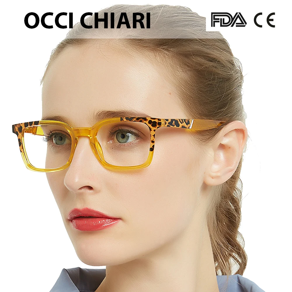 OCCI CHIAR Леопардовый анти синий светильник очки для чтения женские против