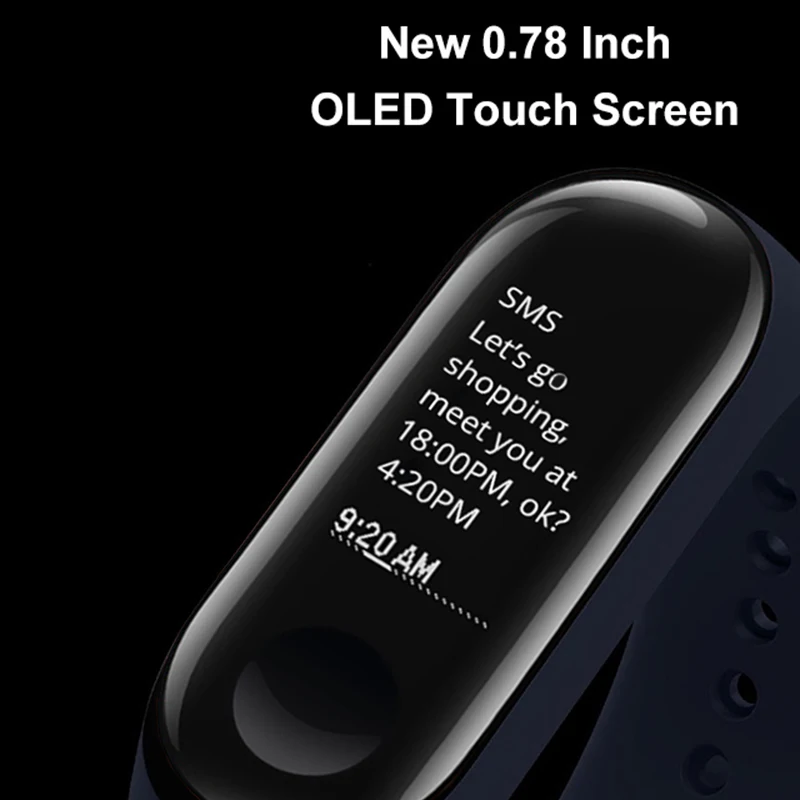 Умный Браслет Xiaomi Mi Band 3 50 м водонепроницаемый с пульсометром|Смарт-браслеты| |
