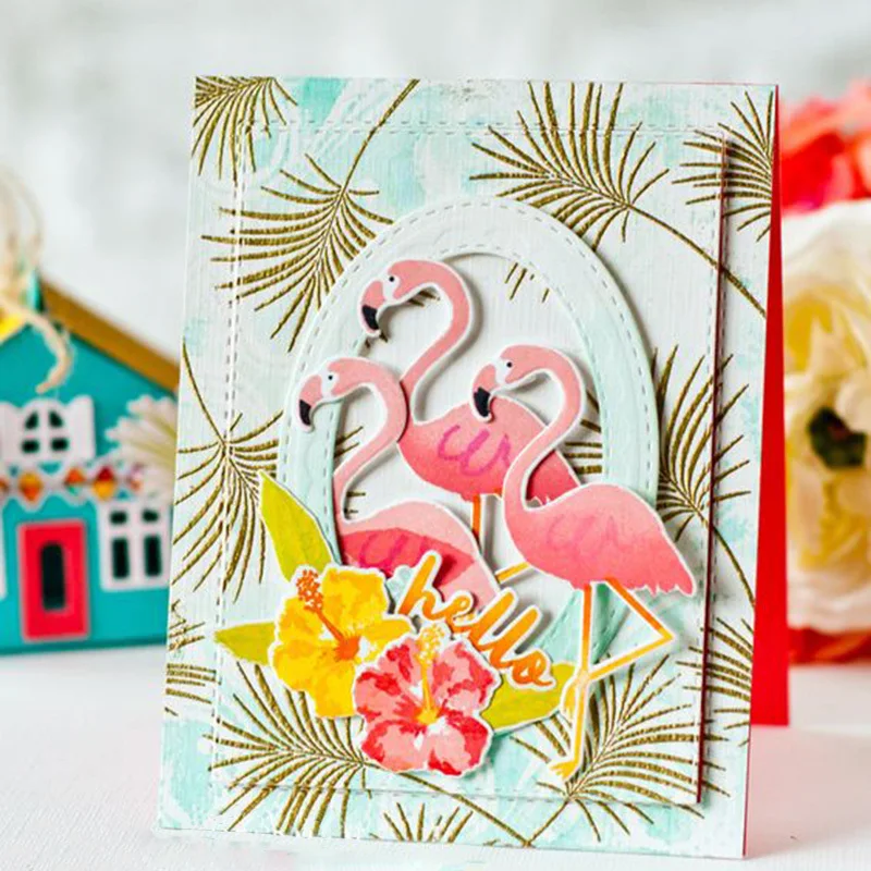 

Flamingo Metal cutting dies stencil for DIY scrapbooking photo album Decorative clear stamp sheet Embossing Cards Gift Decor