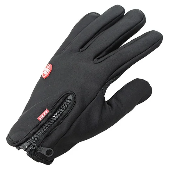 Rayseeda водонепроницаемые лыжные перчатки с сенсорным экраном зимний теплый непродуваемый уличные велосипедные перчатки из неопрена спортивные перчатки для мужчин/женщин - Цвет: Черный