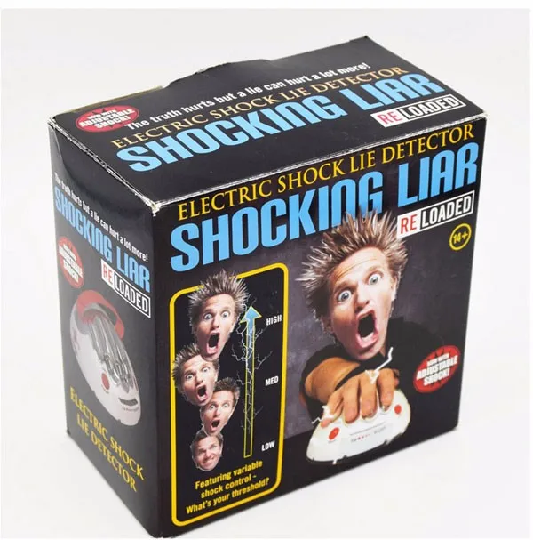 

Tricky Funny Adjustable Adult Polygraph Test Micro Electric Shock Lie Detector Shocking Liar Truth Party Game Consoles Toy Gifts