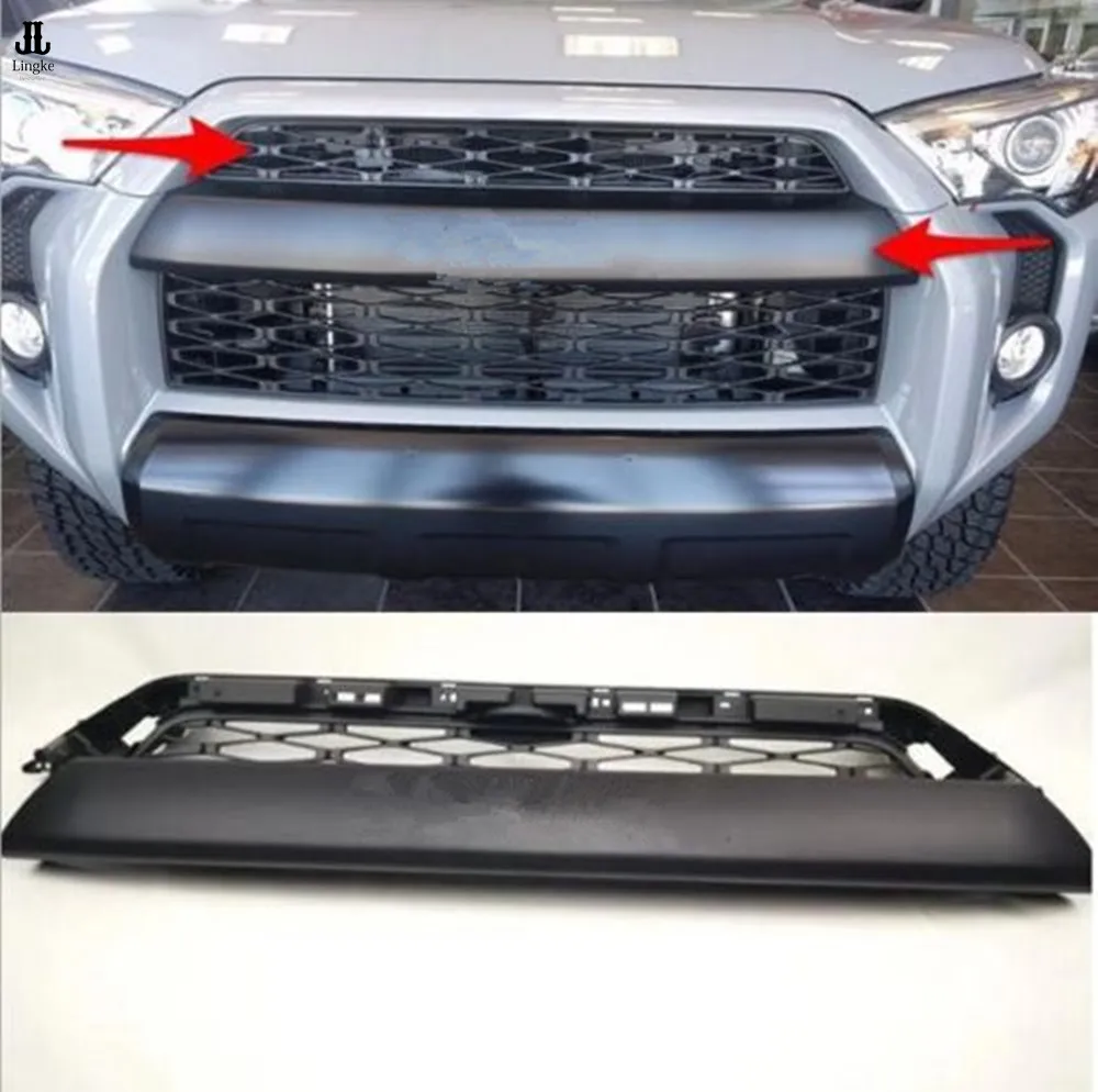 

Front Bumper Grille Grill Cover For Toyota 4Runner TRD PRO With logo 2014 2015 2016 2017 2018 2019