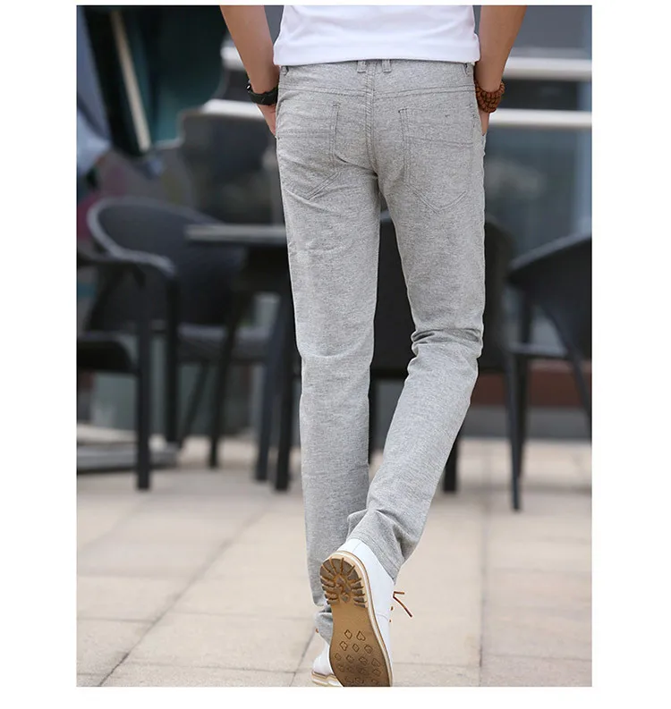 Высококачественные мужские льняные брюки, мужские повседневные летние тонкие брюки, мужские брюки, мужские брюки, размер 38