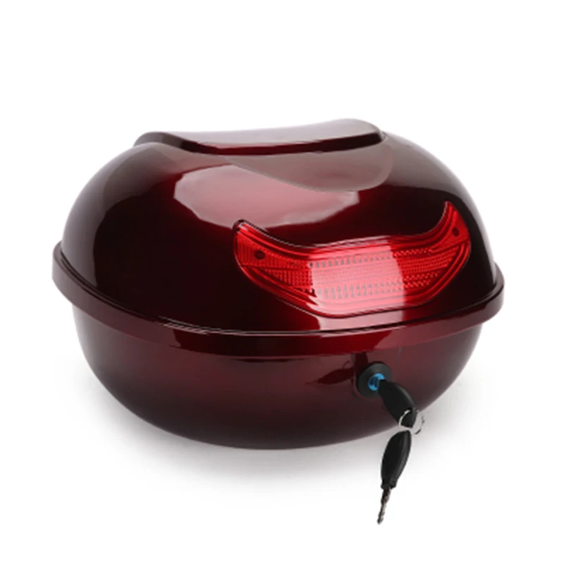 

Motorcycle Luggage case ABS Luggage Trunk Lock storage tail Box Moto Toolbox Warning reflection summer Bags