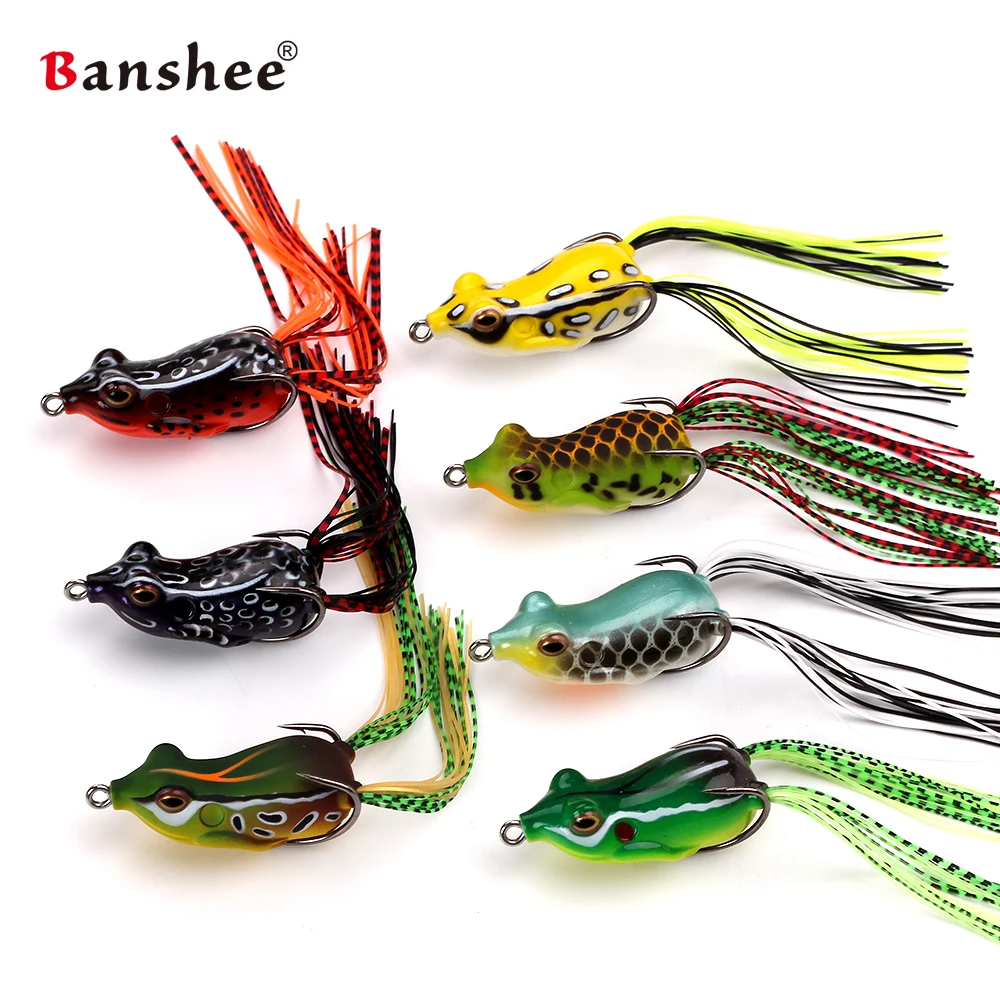 Banshee 11g 50mm SF01 Small size Top water fishing lure Natural painting  soft bait hollow live life 3D frog