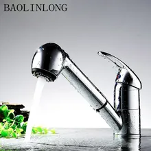 BAOLINLONG Brass Deck Mount Bathroom Faucet Basin Vanity Vessel Sinks Mixer Tap Pull Out Faucet Tap BAOLINLONG Brass Deck Mount Bathroom Faucet Basin Vanity Vessel Sinks Mixer Tap Pull Out Faucet Tap