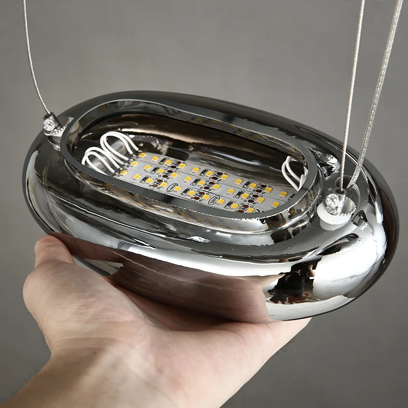  Wonderland Water Drops Silver Glass Stone LED Pendant Lamp New Indoor Home Lighting Decoration Luxu - 33023350464