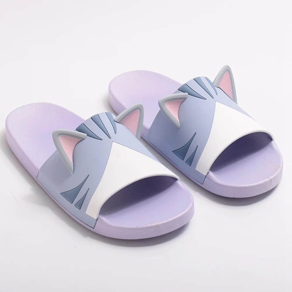 

1 pair Unisex Cute PVC Cat Ears Slippers Sandals Cosplay Shoes Footwear