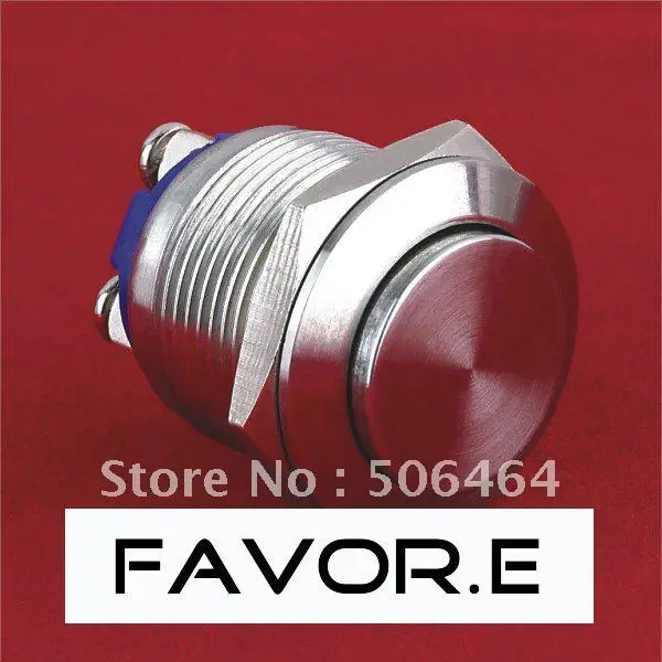 

19mm IP65 Momentary Push Button Switch high round screw terminal