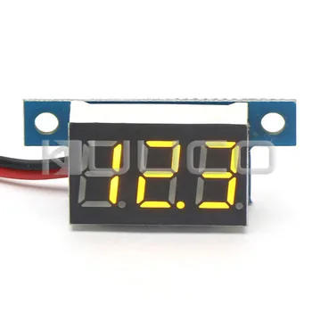 

DC Voltage Meter DC 3.3V~30V Voltmeter Yellow Led display Digital Meter/Panel Meter DC 12V 24V Volt Meter/Monitor/Tester