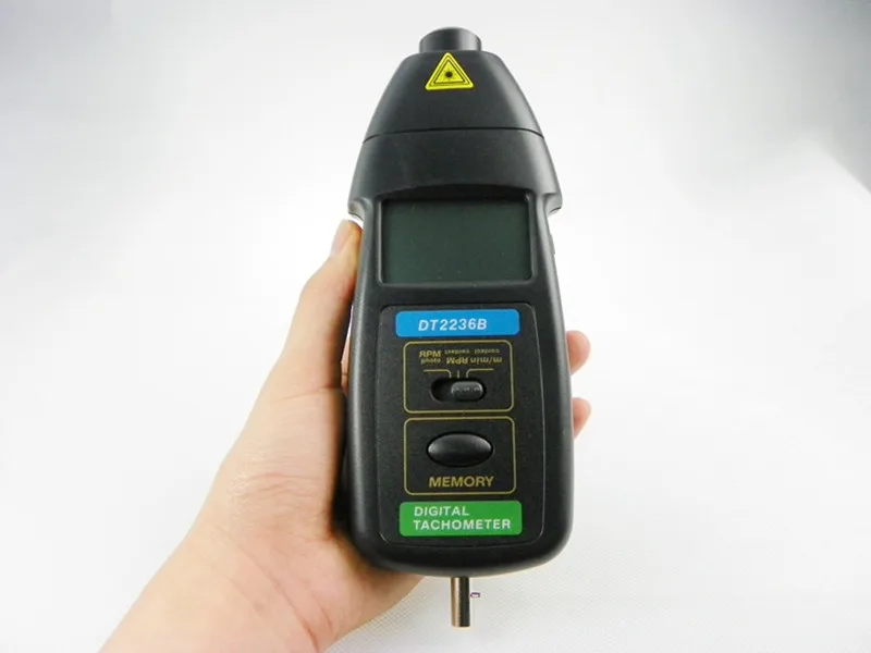 DT-2236B Photoelectric tachometer and contact tachometer two function meter RPM meter speed laser tacometro digital tachometer 7