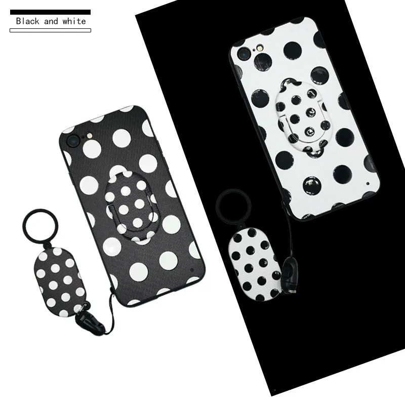 

black and white lattice wave point For Samsung galaxy S7 8 9 10 Plus case S10 Lite simple soft edge Note 8 9 protective cover