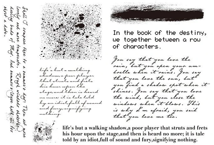 

Letter background stamp Clear Stamp for Scrapbooking Transparent Silicone Rubber DIY Photo Album Decor A297